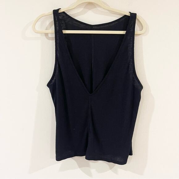 Free People Intimately Knit Tank Top Open Back Women’s size M Black - Picture 3 of 7